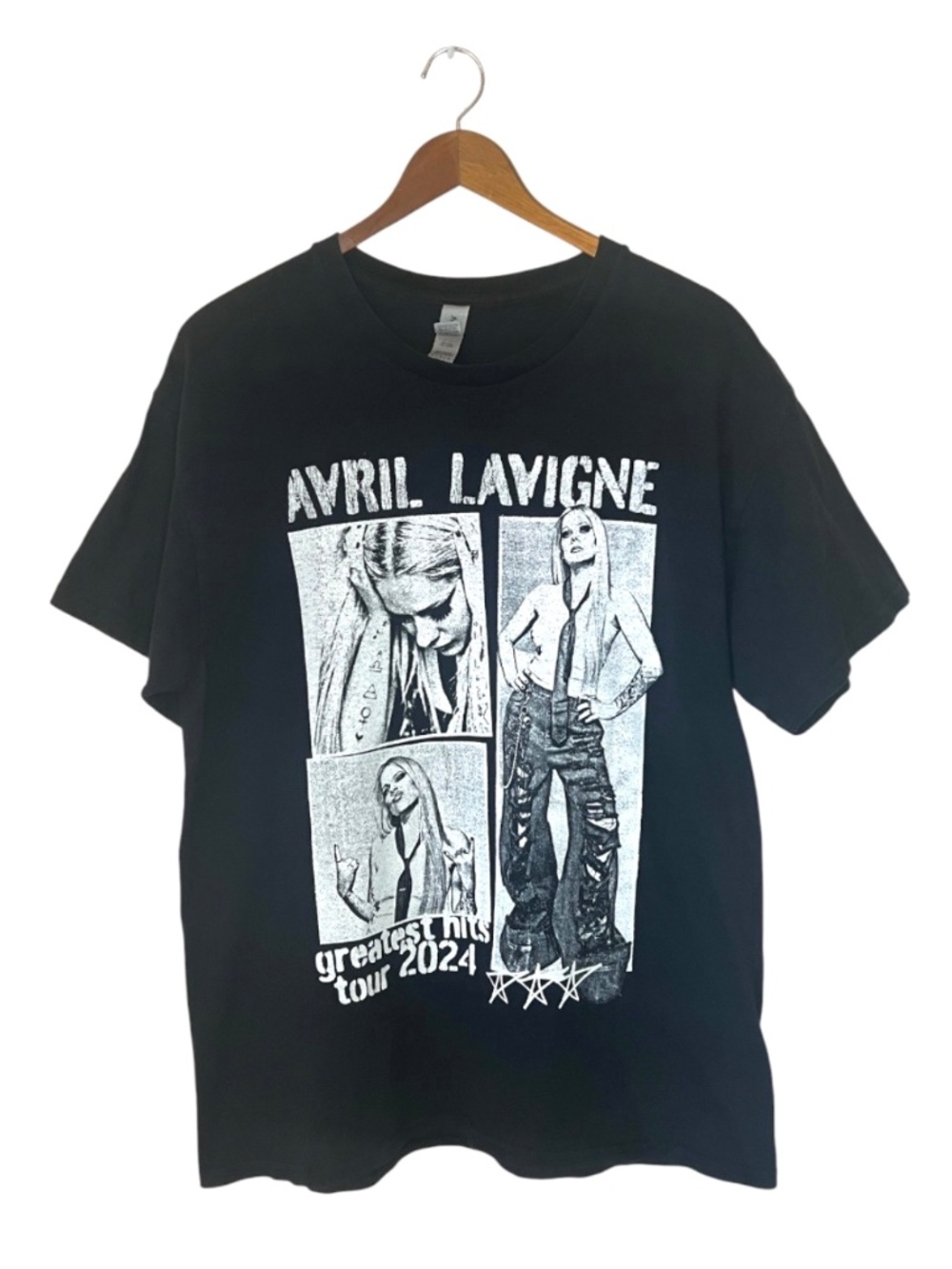 Avril Lavigne Greatest Hits Tour 2024 Graphic Black Band T Shirt L